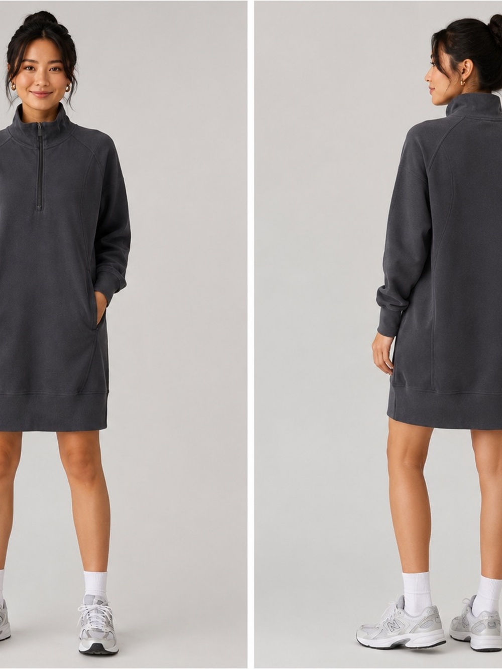Lululemon Soft Stream Dress Size 8 Charcoal Gray Modal